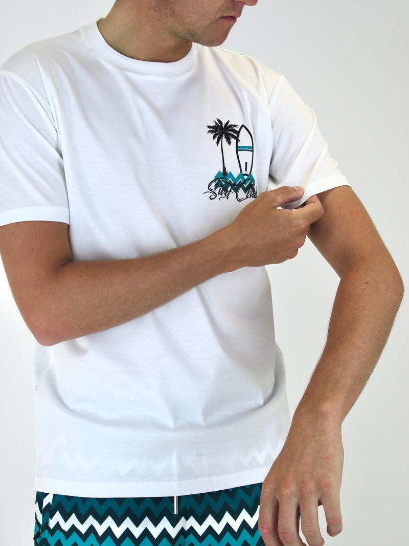 White Teal Surf Club T-Shirt