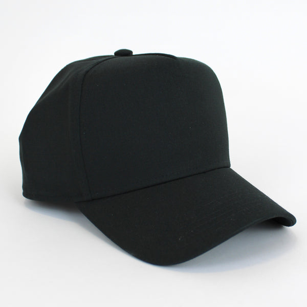 Plain black fitted cap online