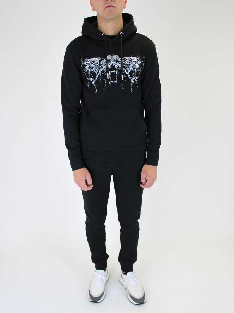 Black Reflective Tiger Trio Hoodie