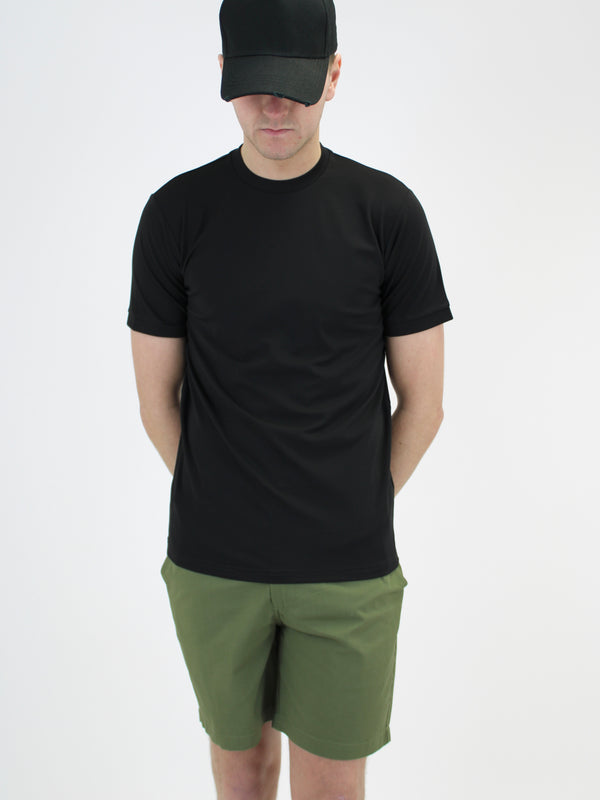 205 Black Plain Lightweight Premium T-Shirt