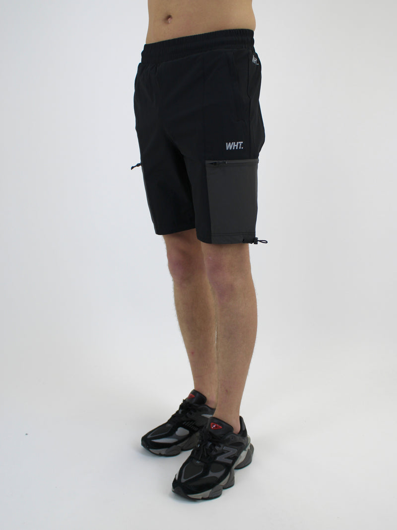 Kids Black / Grey Utility Shorts