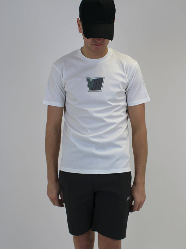 White / Green V8 T-Shirt