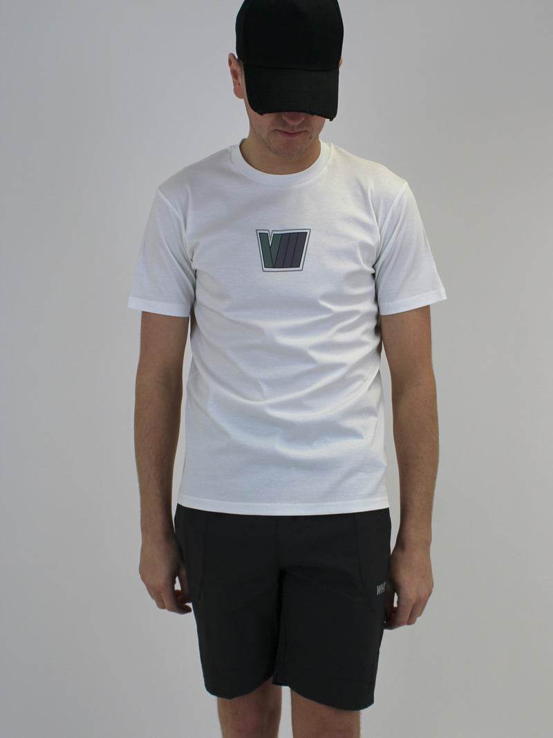 White / Green V8 T-Shirt