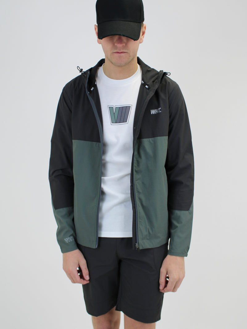 Grey / Green V8 Windbreaker