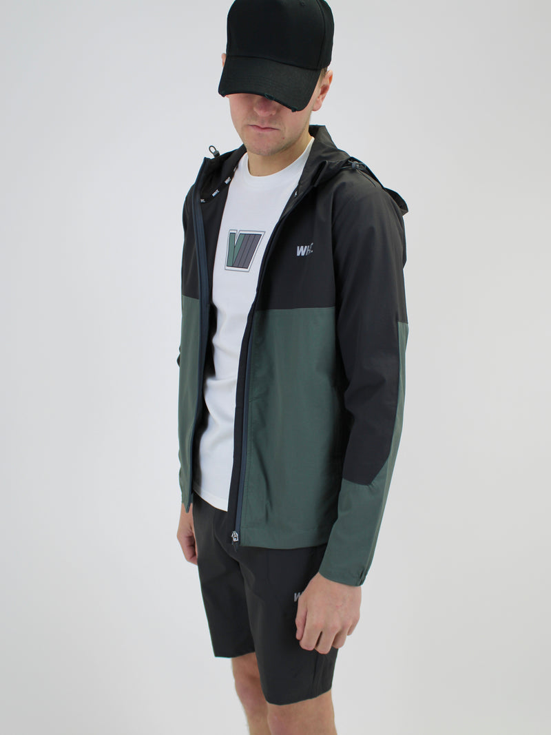 Grey / Green V8 Windbreaker