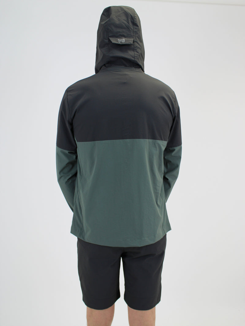 Grey / Green V8 Windbreaker