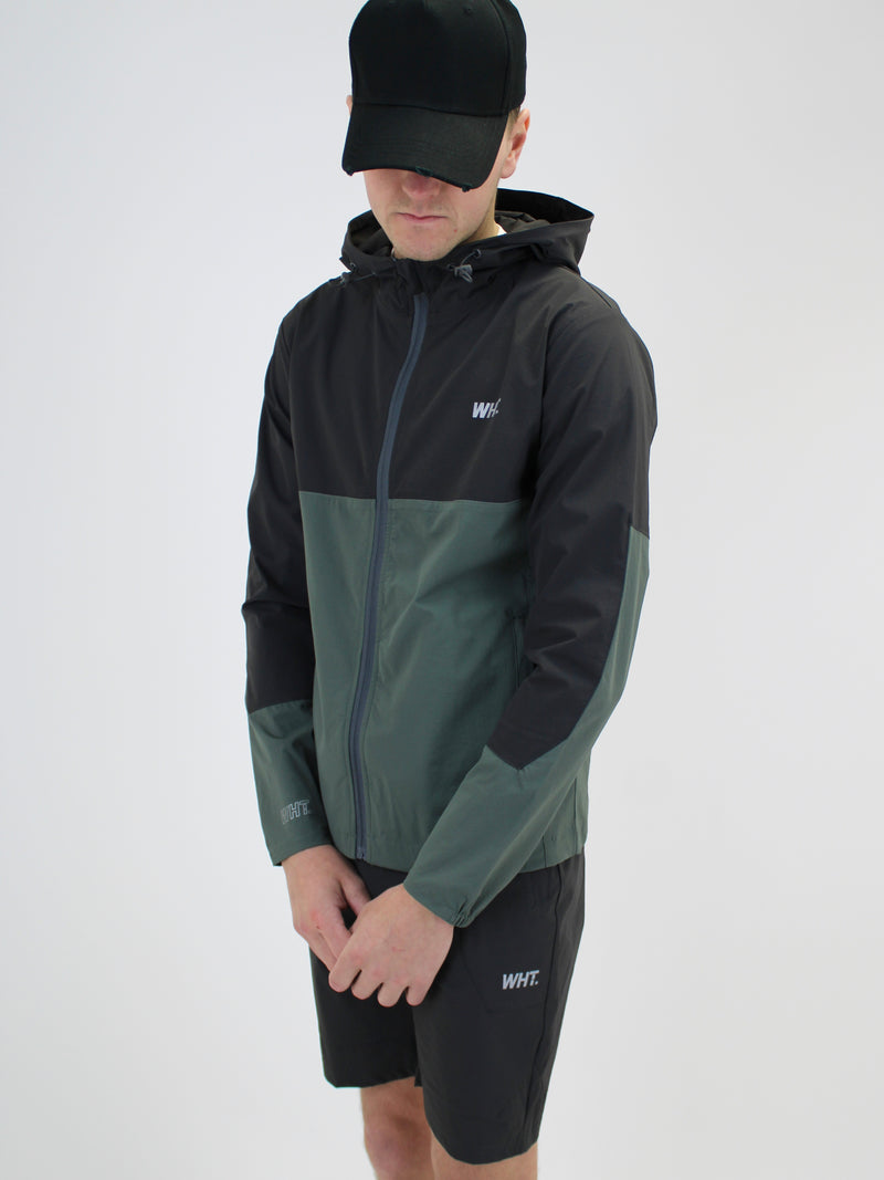 Grey / Green V8 Windbreaker