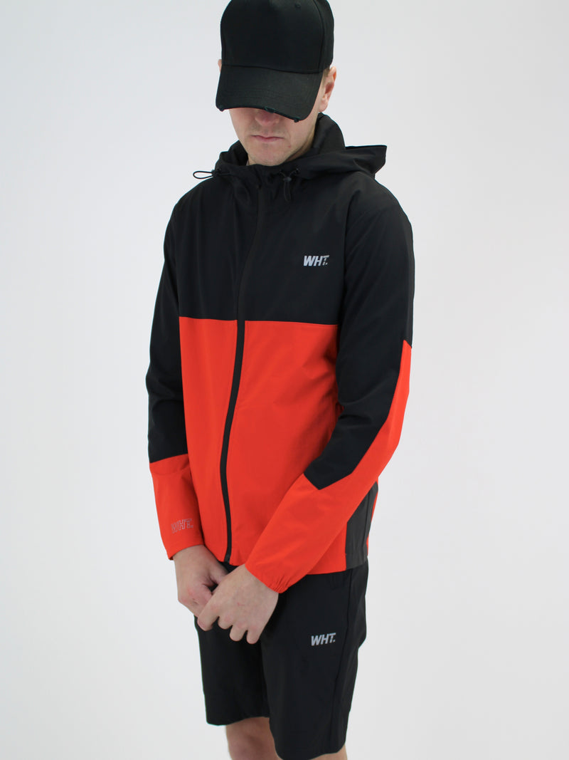 Kids Black / Orange V8 Windbreaker