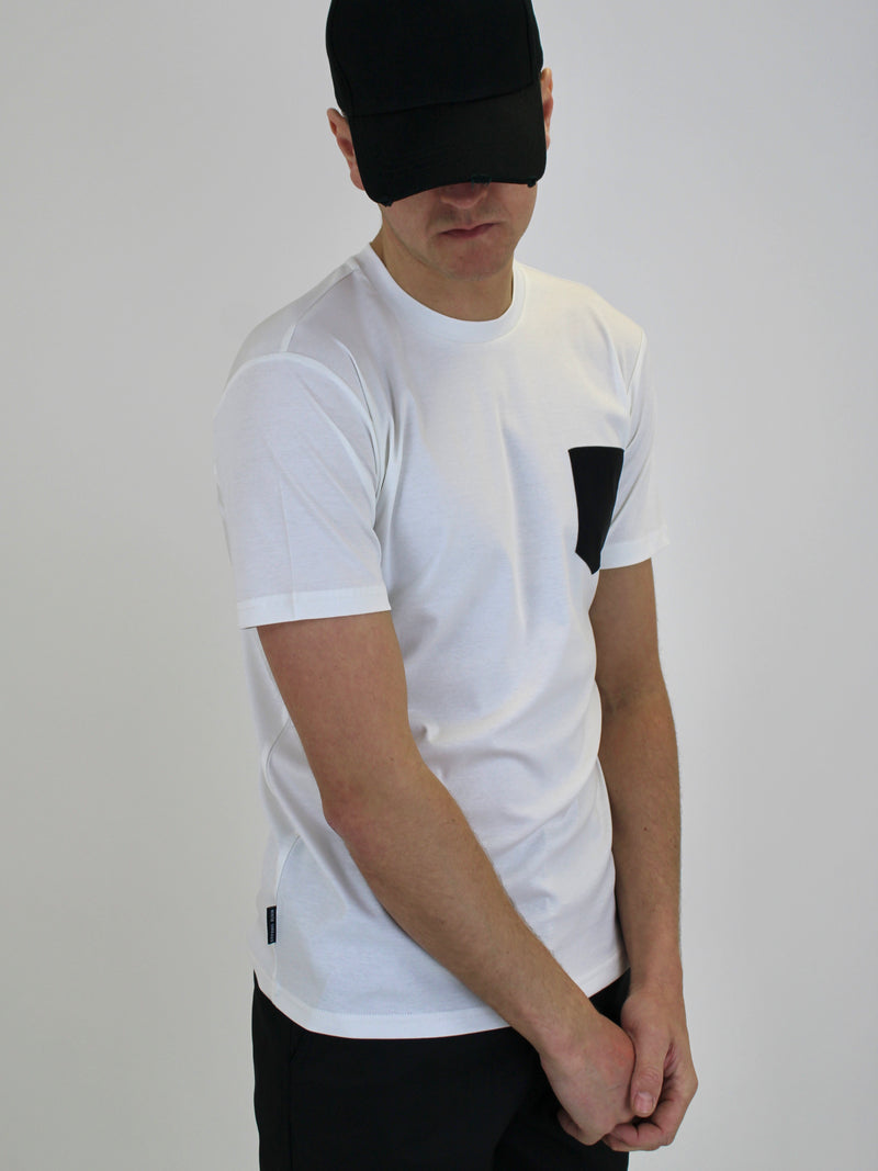 Kids White / Black WT Pocket T-Shirt