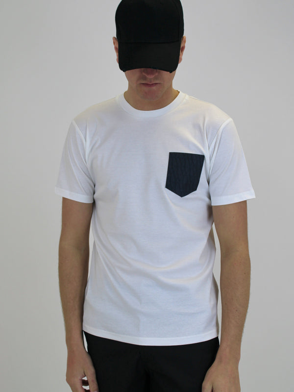 Kids White / Grey WT Pocket T-Shirt