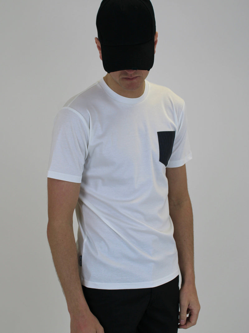 Kids White / Grey WT Pocket T-Shirt