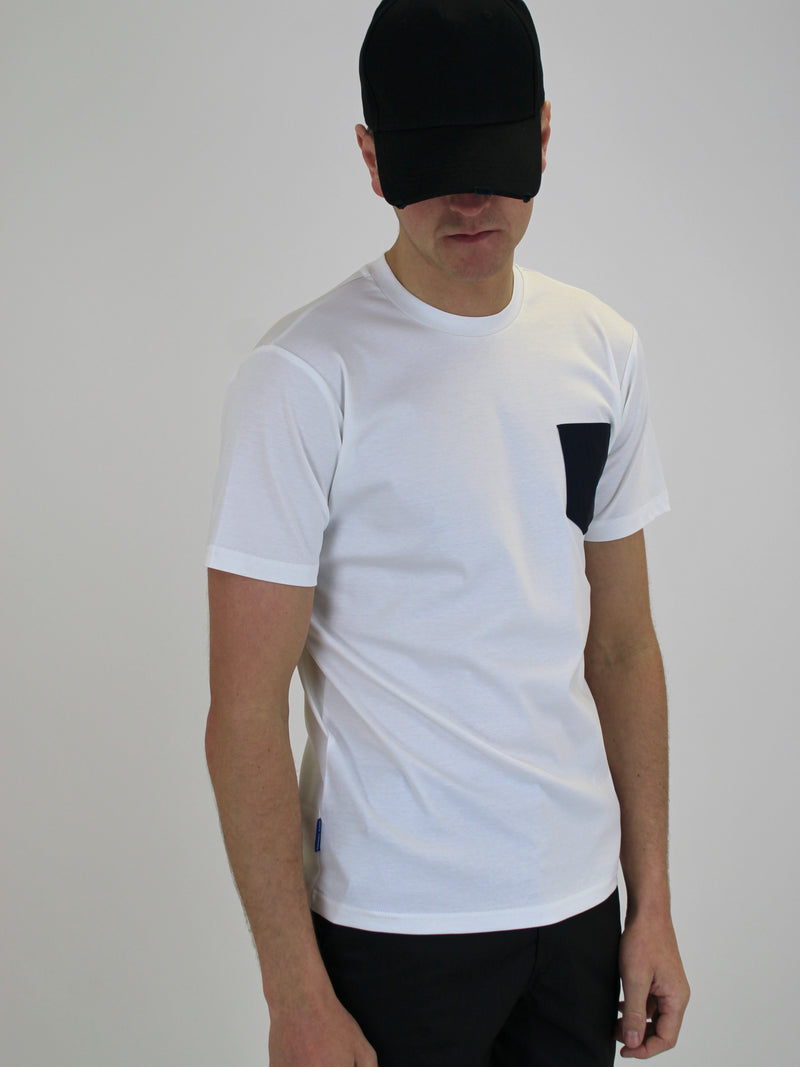 White / Navy WT Pocket T-Shirt