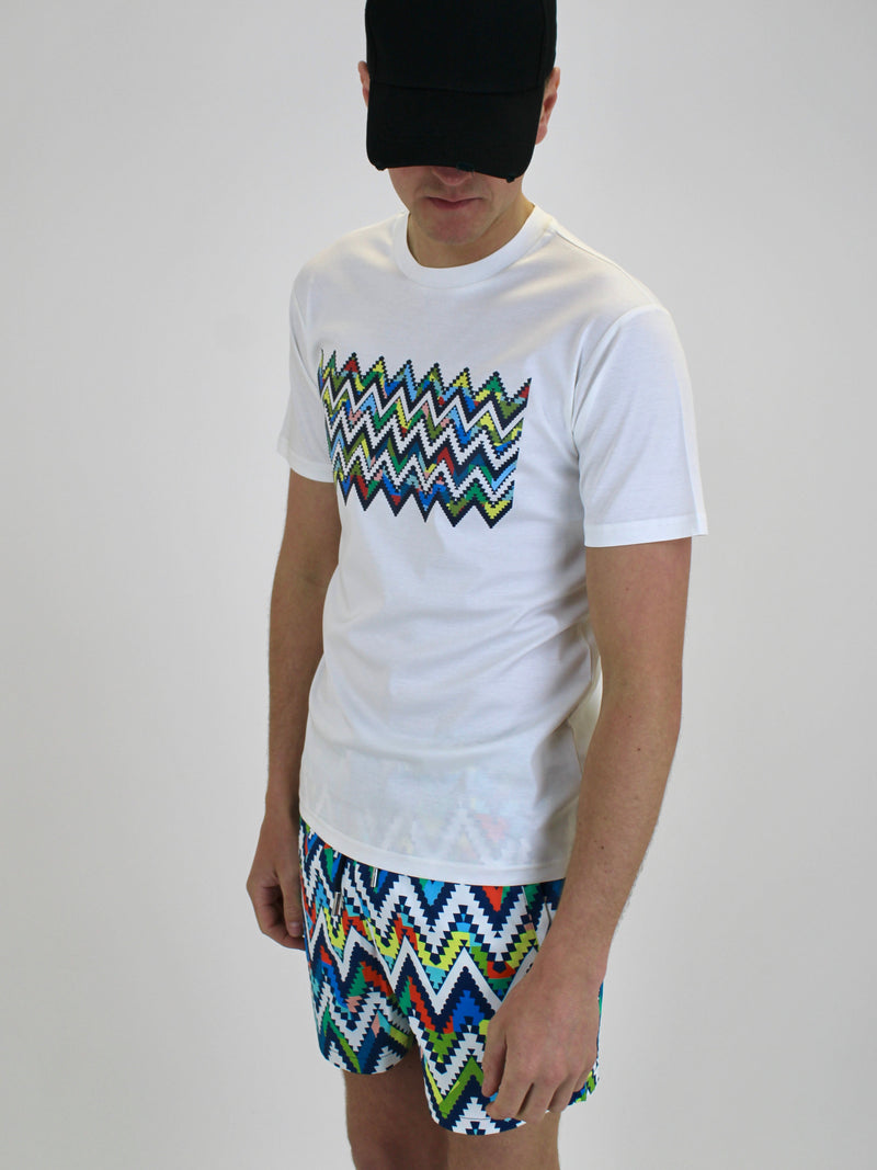 Kids White Mosaic T-Shirt