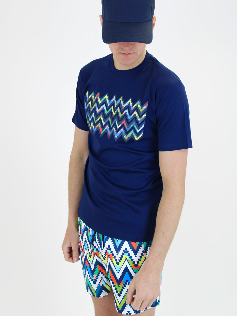 Navy Mosaic T-Shirt