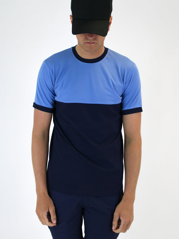 120 Navy / Blue Two Tone Lightweight T-Shirt