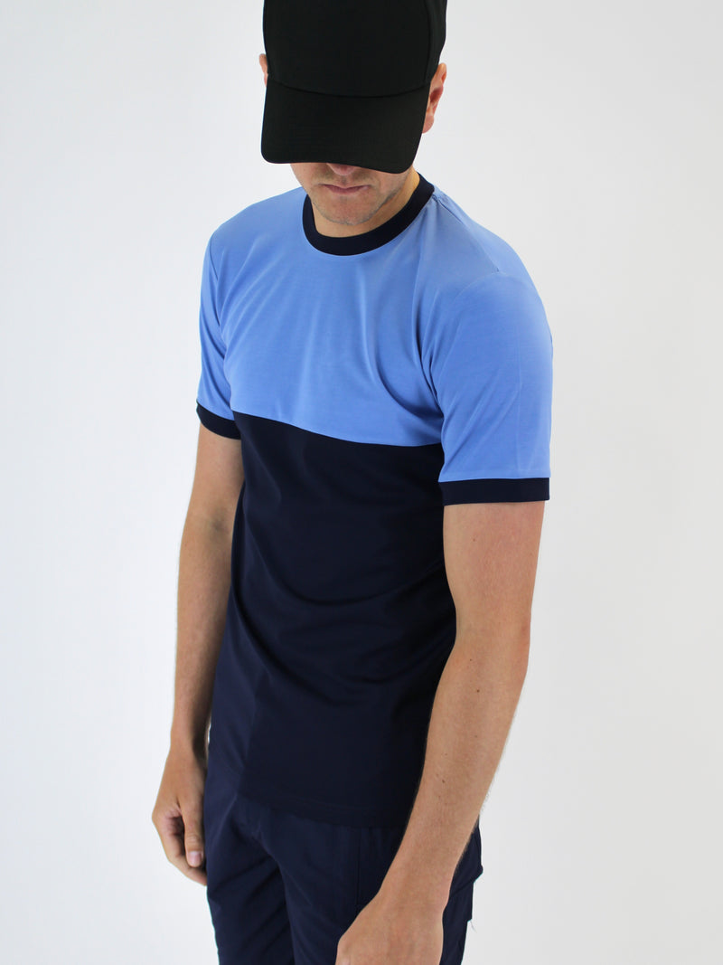 120 Navy / Blue Two Tone Lightweight T-Shirt