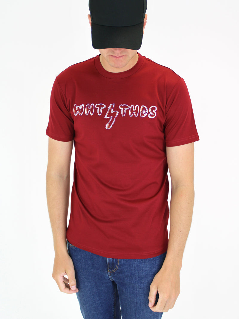 Maroon Sketch Bolt T-Shirt