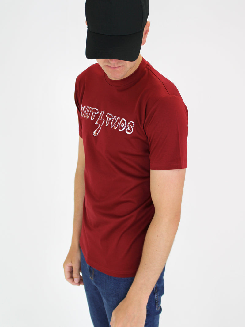 Maroon Sketch Bolt T-Shirt