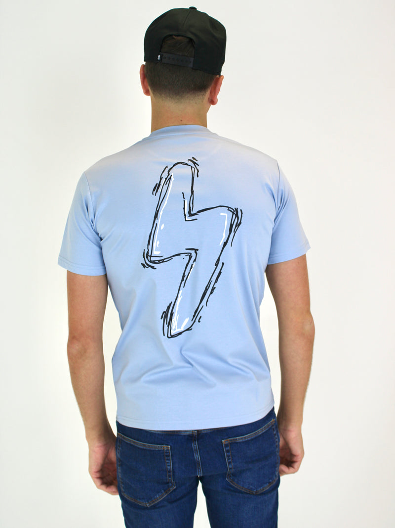 Sky Blue Sketch Bolt T-Shirt