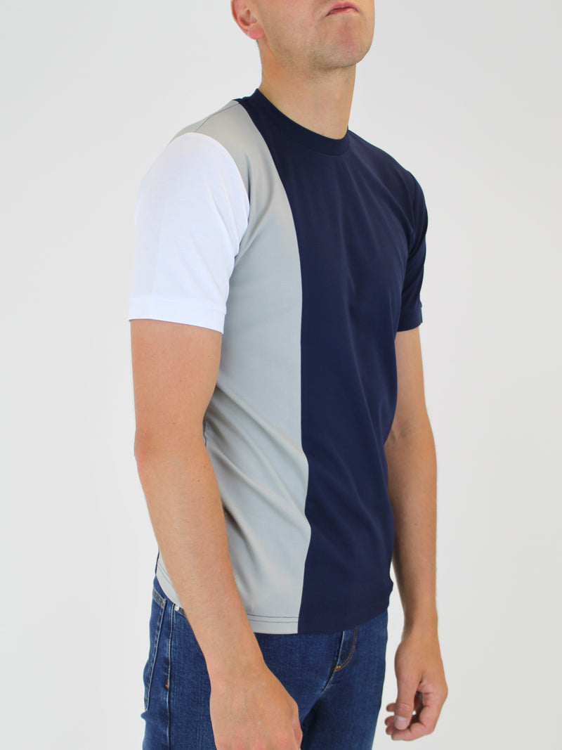 180 Navy / Stone / White Offset T-Shirt