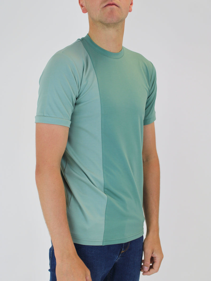 160 Light Teal / Sage Offset T-Shirt