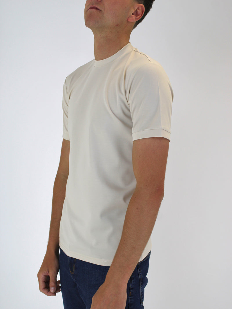 260 Beige Plain Lightweight T-Shirt