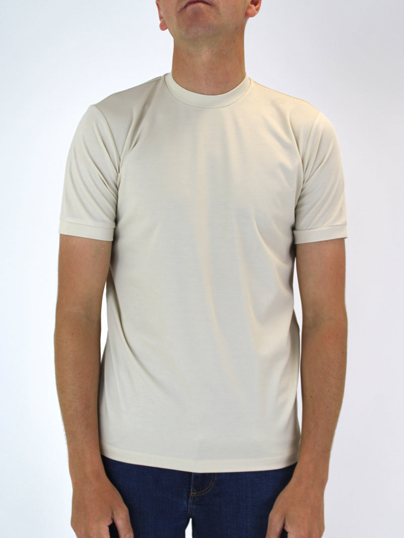 Kids 250 Light Beige Plain Lightweight T-Shirt