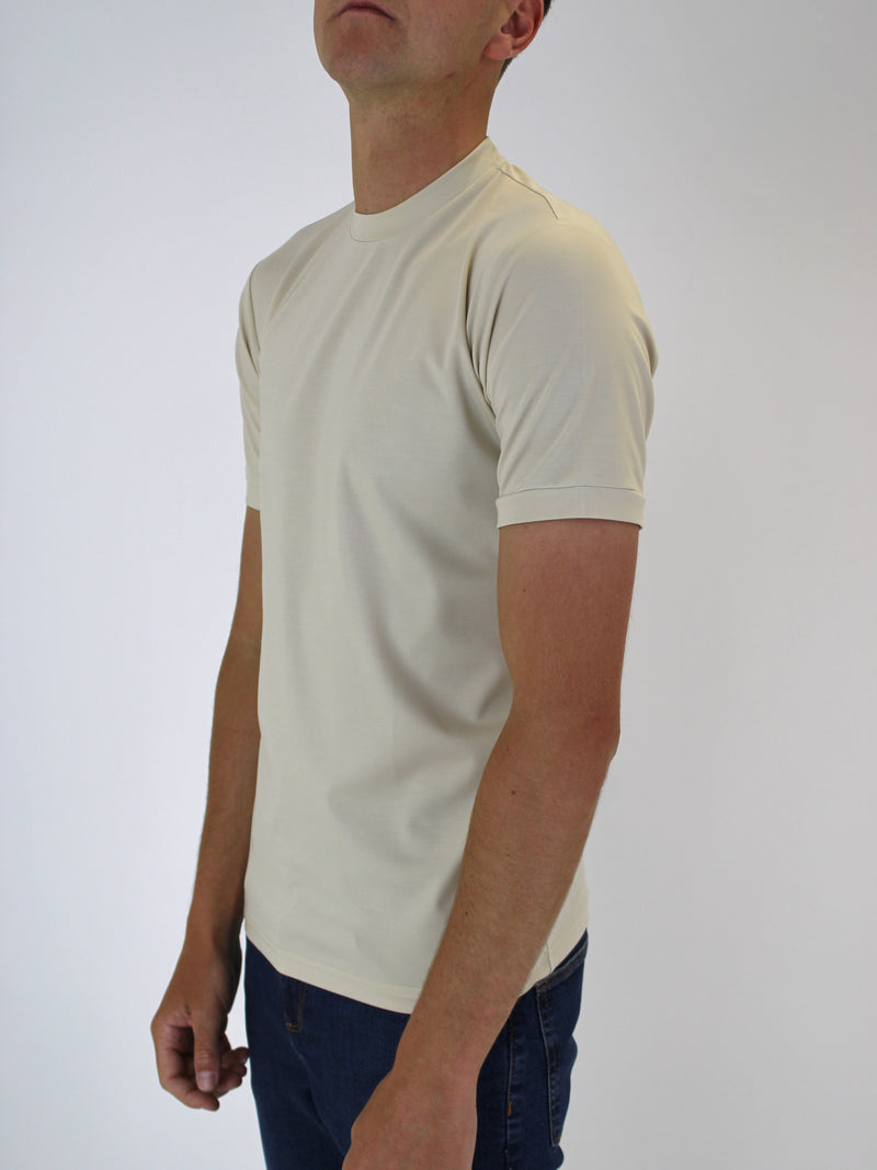 250 Light Beige Plain Lightweight T-Shirt