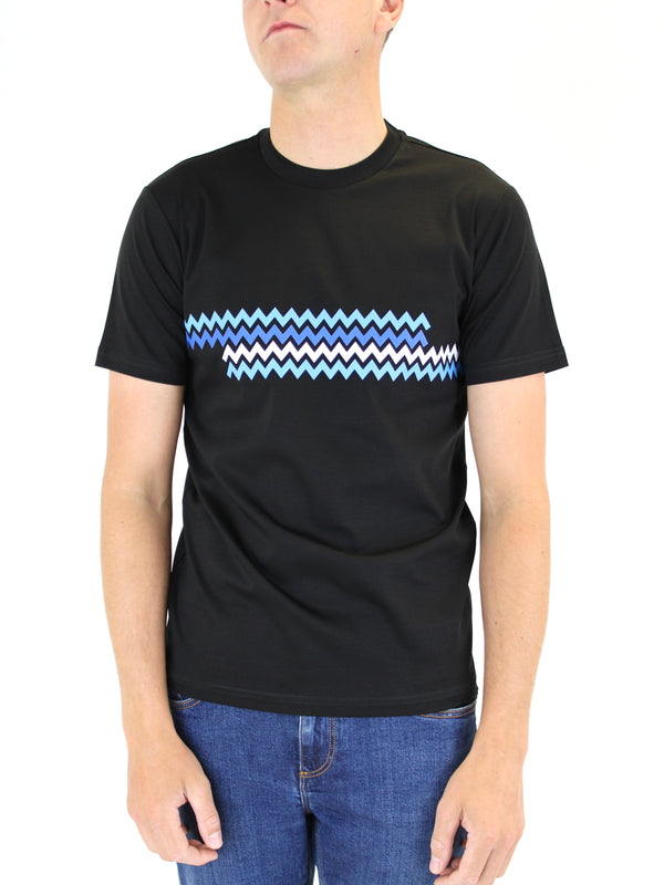 Black / Blue ZigZag T-Shirt