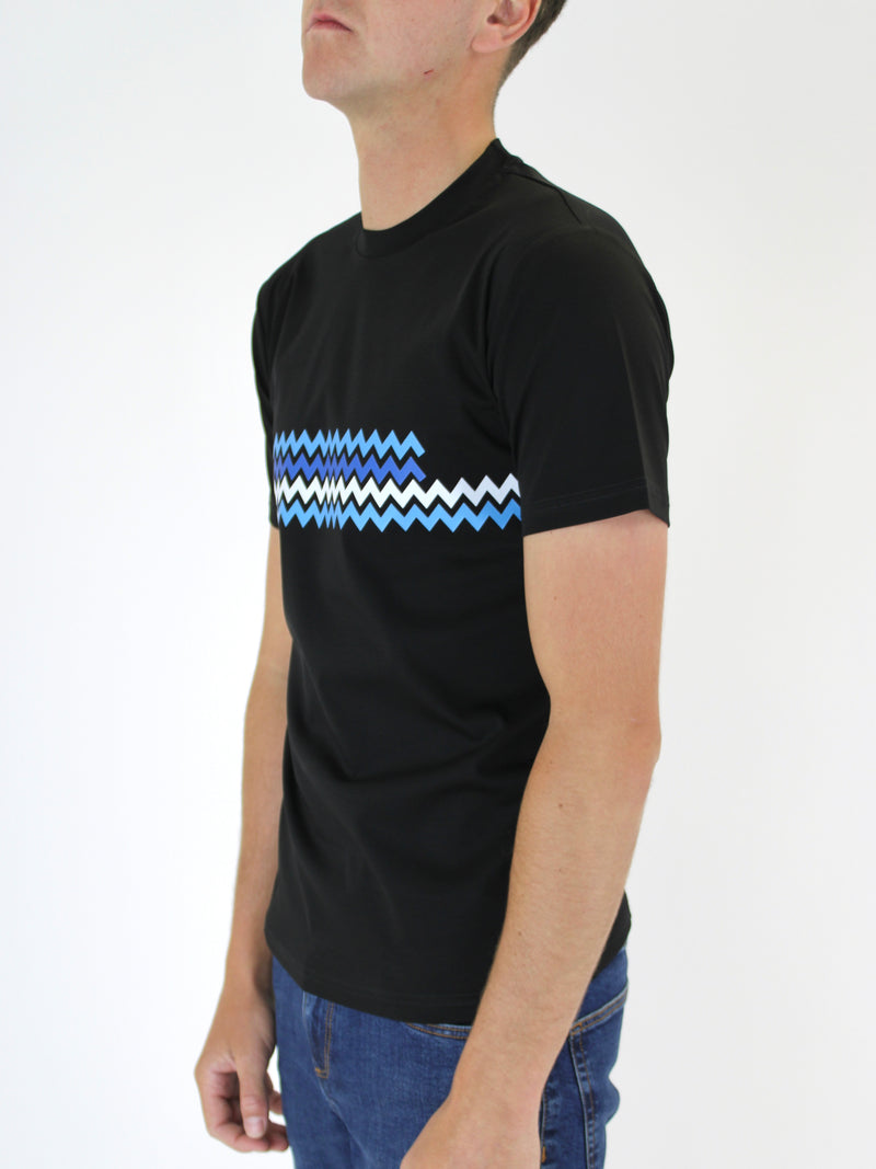 Black / Blue ZigZag T-Shirt