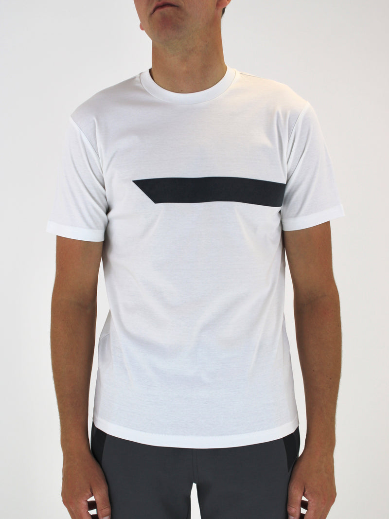 White / Dark Grey Alor Panel T-Shirt