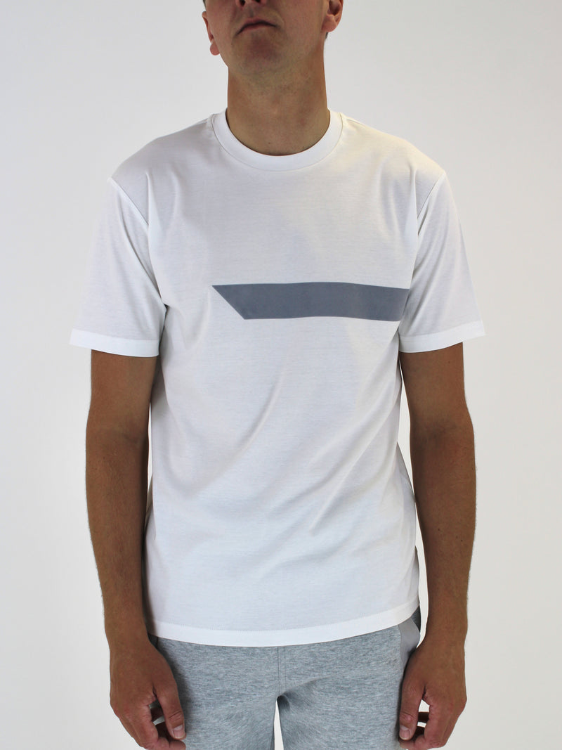 White / Light Grey Alor Panel T-Shirt