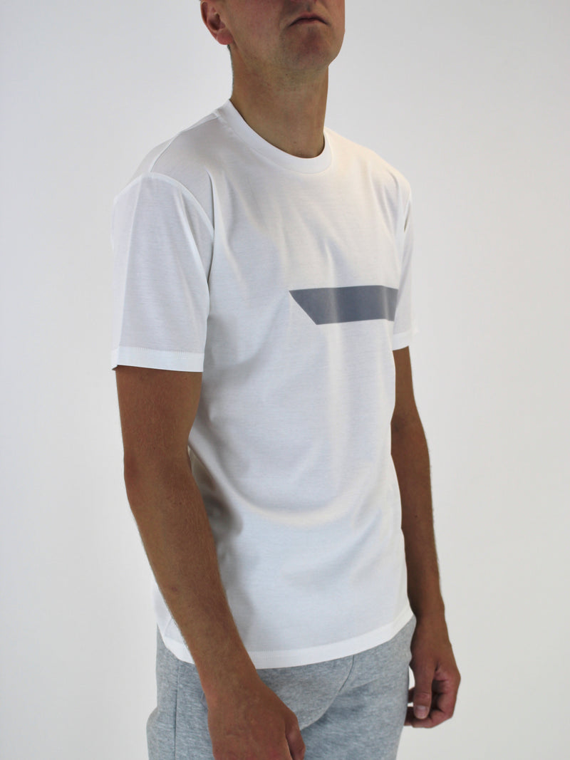 White / Light Grey Alor Panel T-Shirt