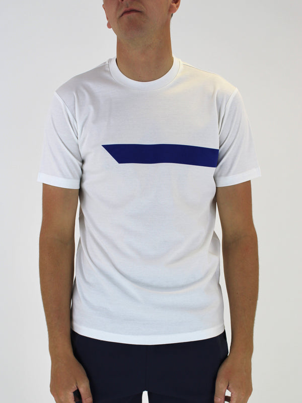 Kids White / Blue Alor Panel T-Shirt