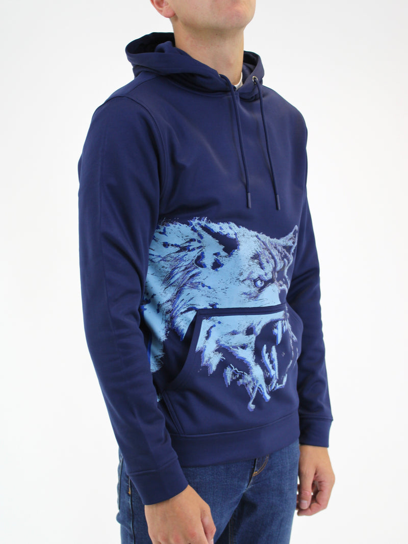 Navy Wolf Hoodie