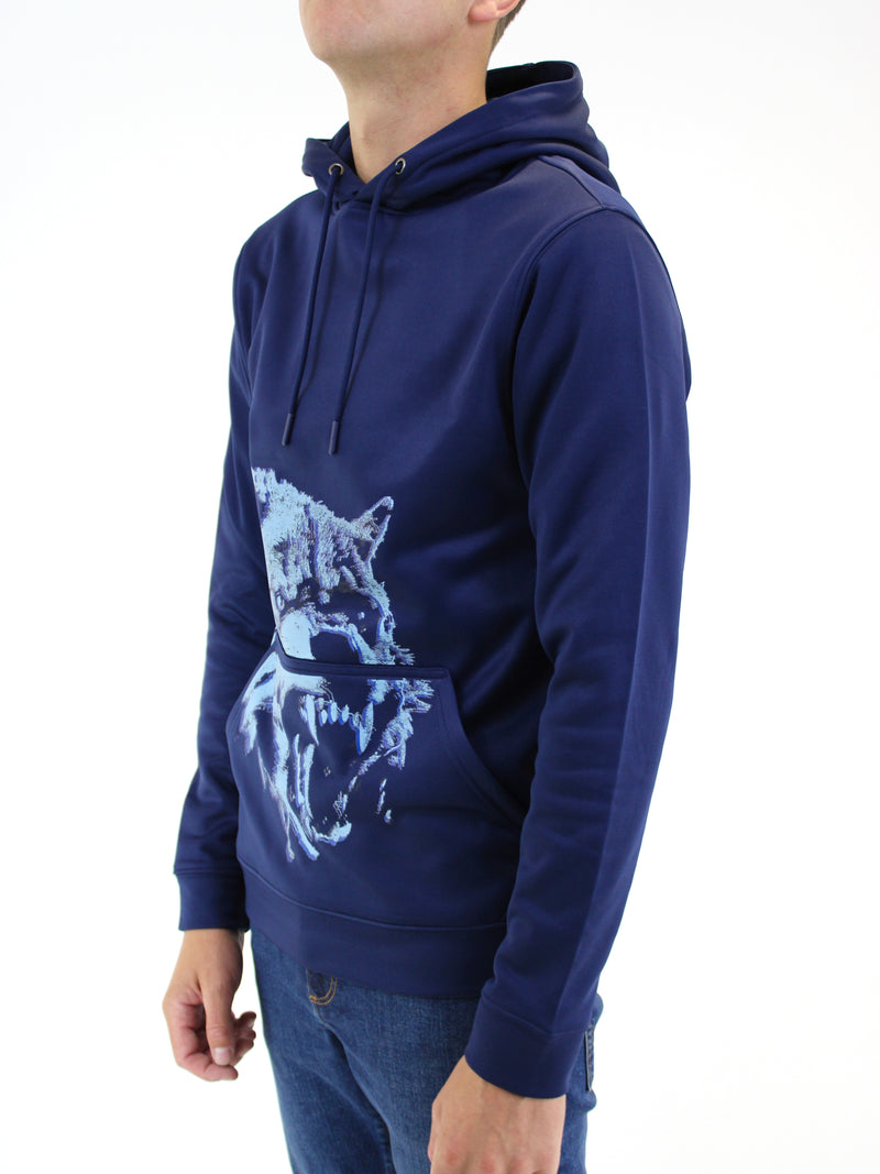 Navy Wolf Hoodie