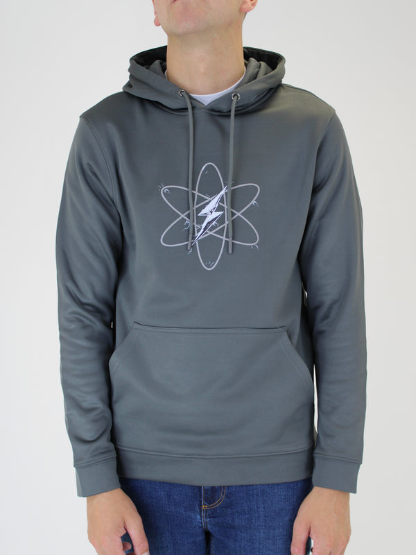 Grey Reflective Atom Bolt Hoodie