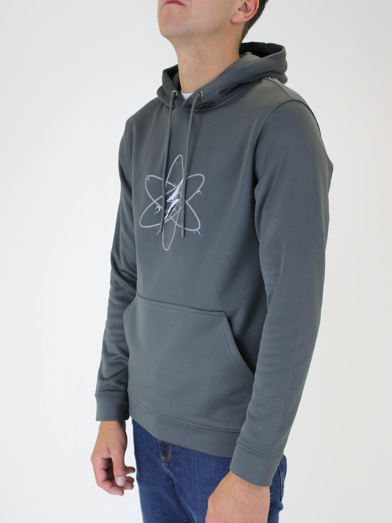 Grey Reflective Atom Bolt Hoodie