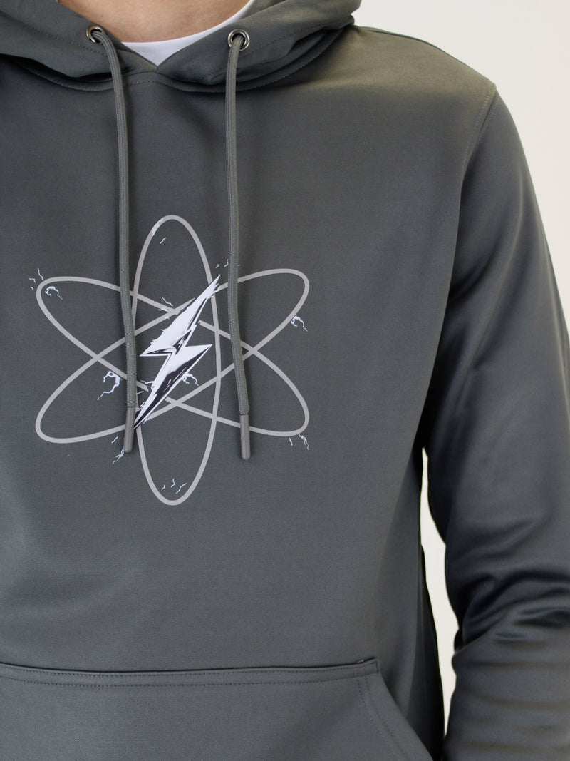 Grey Reflective Atom Bolt Hoodie