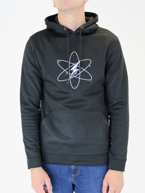 Black Reflective Atom Bolt Hoodie