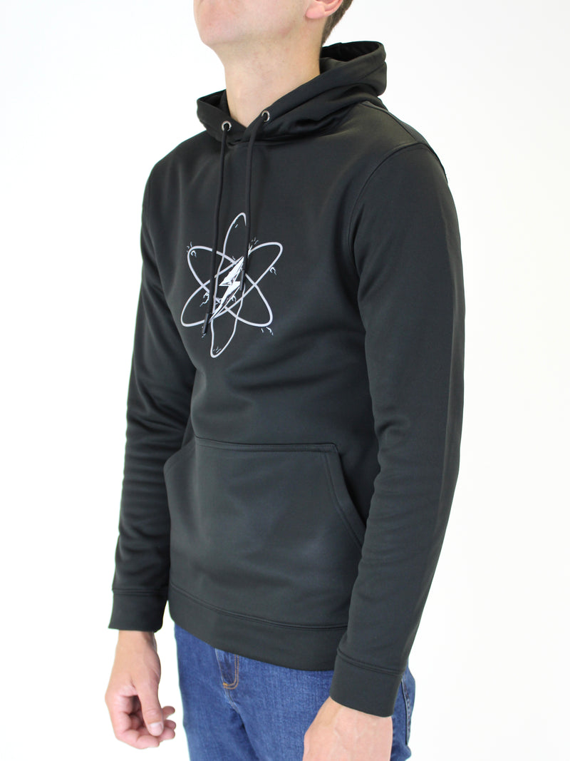 Black Reflective Atom Bolt Hoodie