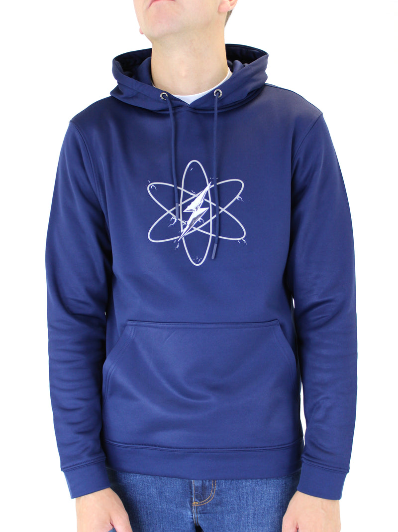 Navy Reflective Atom Bolt Hoodie