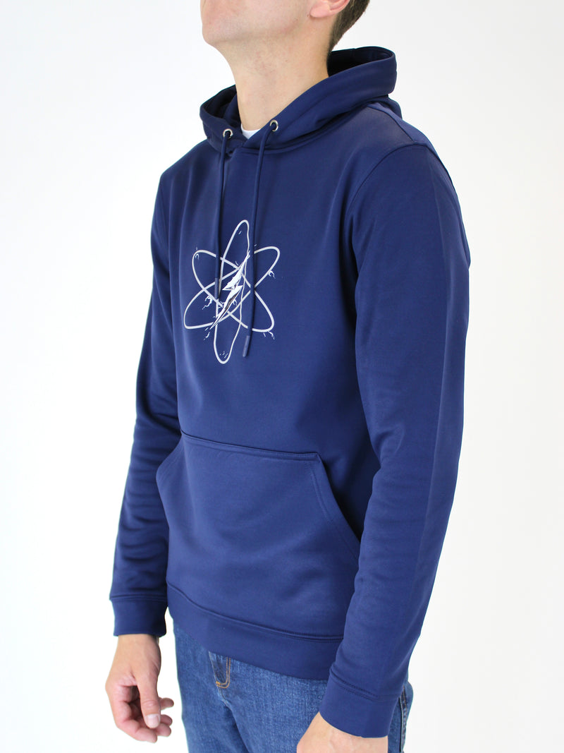 Navy Reflective Atom Bolt Hoodie