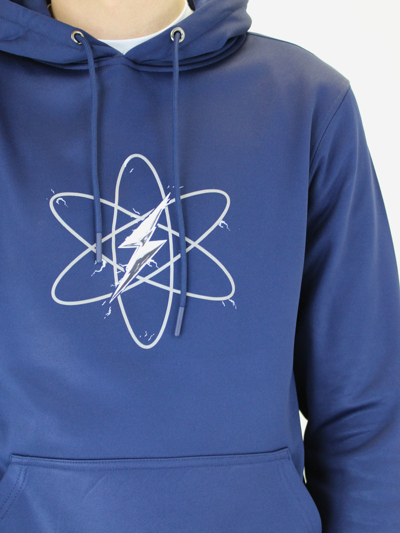 Navy Reflective Atom Bolt Hoodie