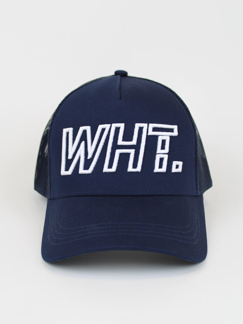 Navy WHT Trucker