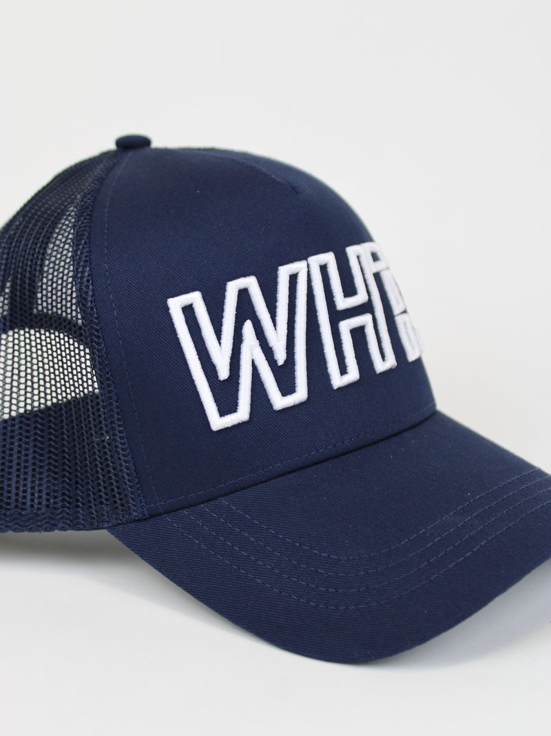 Navy WHT Trucker