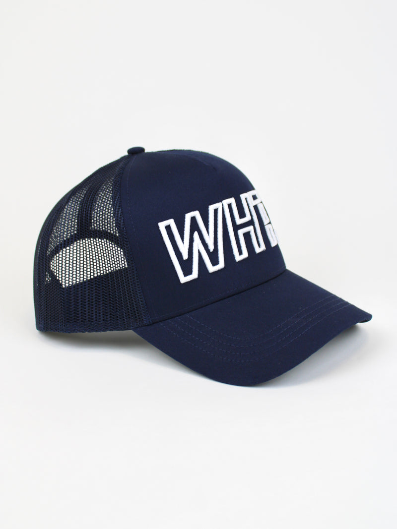 Navy WHT Trucker