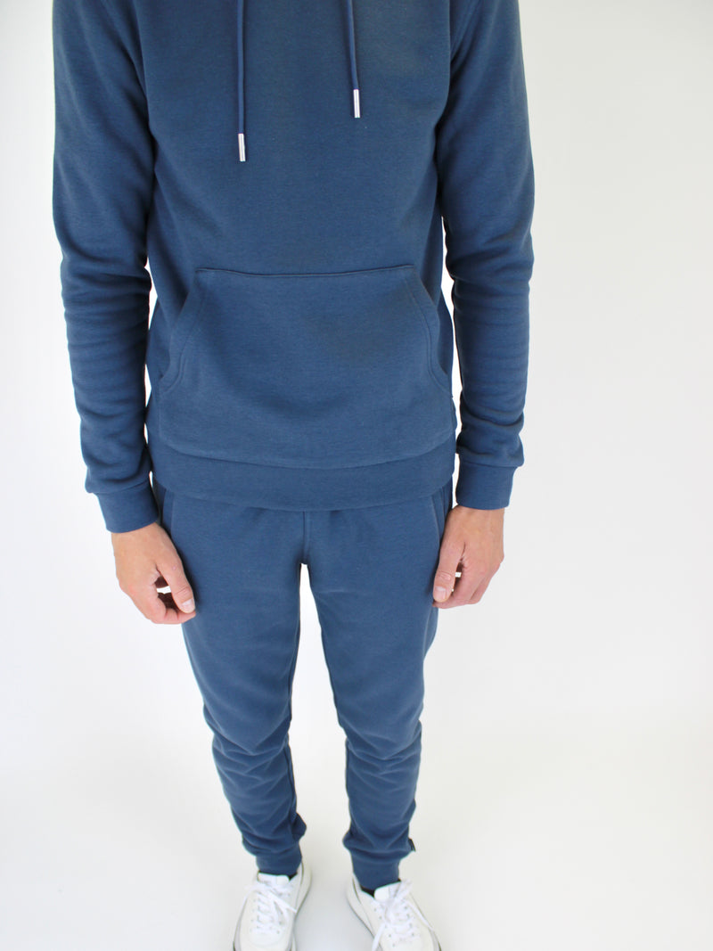 Plain Prussian Blue Essential Hoodie