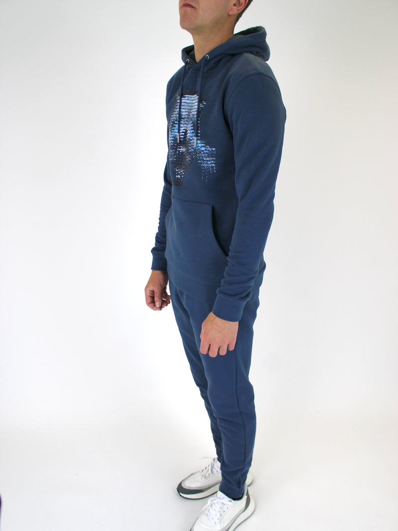 Prussian Blue Electric Wolf Hoodie