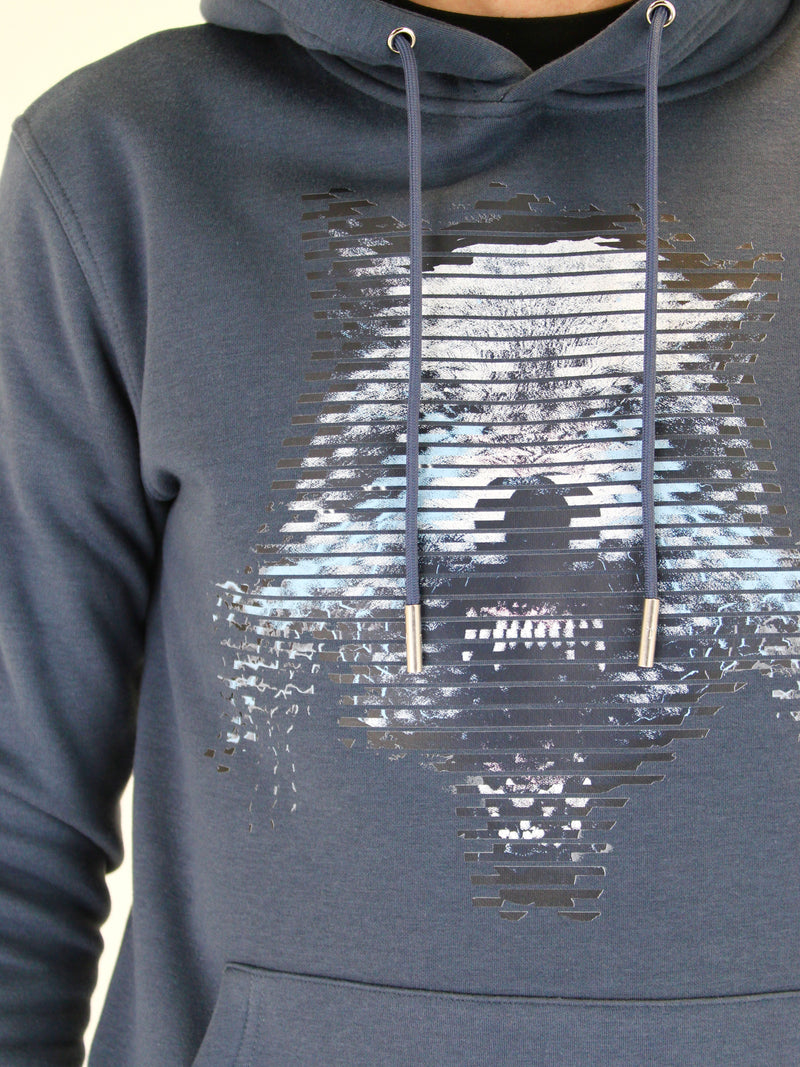 Prussian Blue Electric Wolf Hoodie